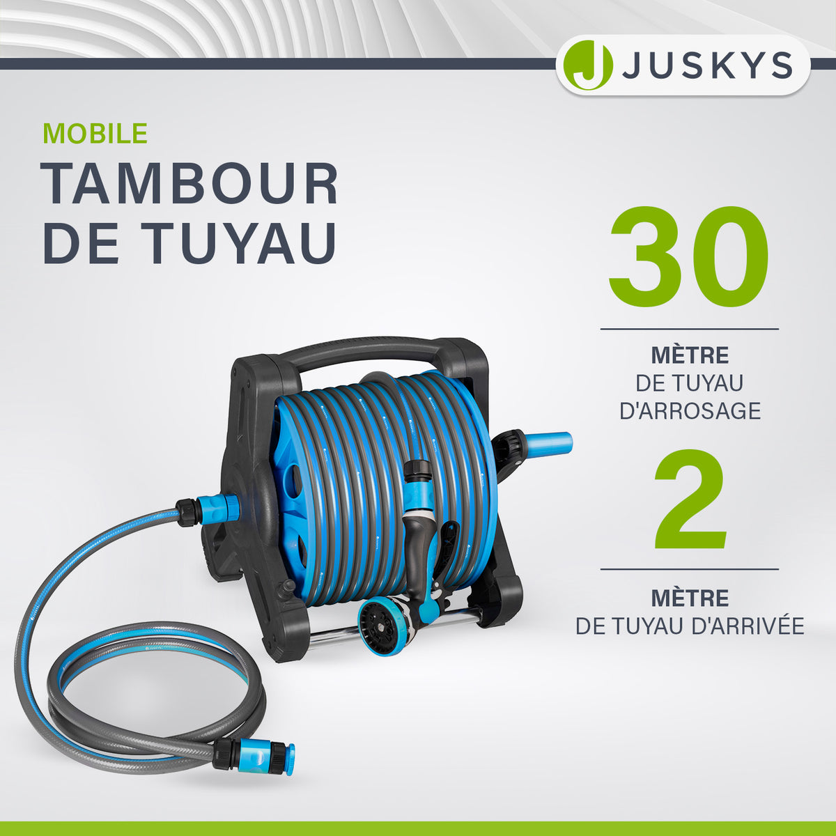 Enrouleur de tuyau mobile Basic 30 m
