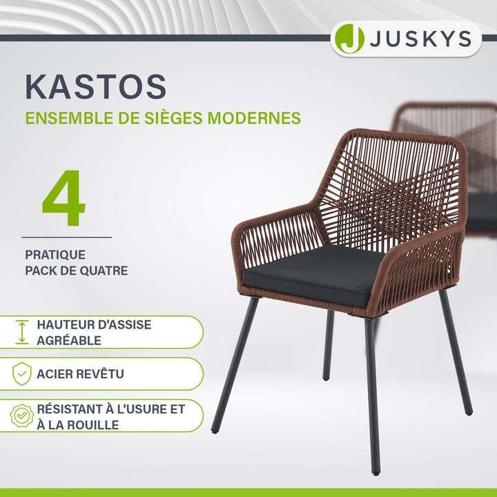 Chaises de jardin en corde Kastos