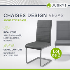 Chaise cantilever Vegas avec cuir artificiel