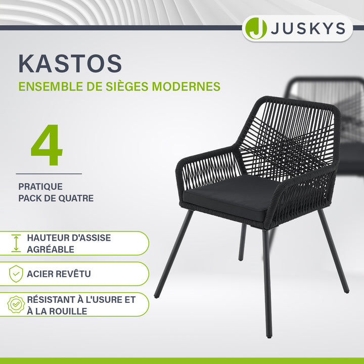 Chaises de jardin en corde Kastos