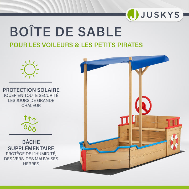 Bac à sable Captain Pit - Bateau pirate en bois
