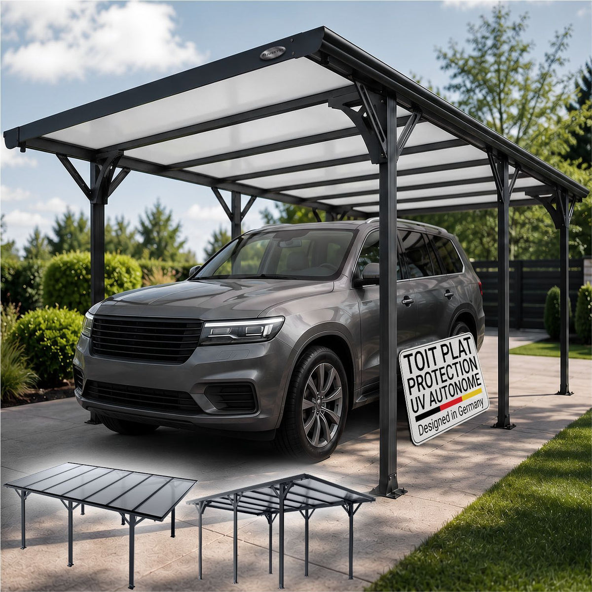 Carport 5x3 m - différents modèles