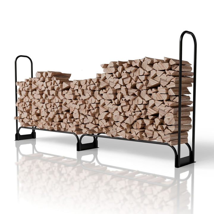 Kaminholzregal außen mit Abdeckung