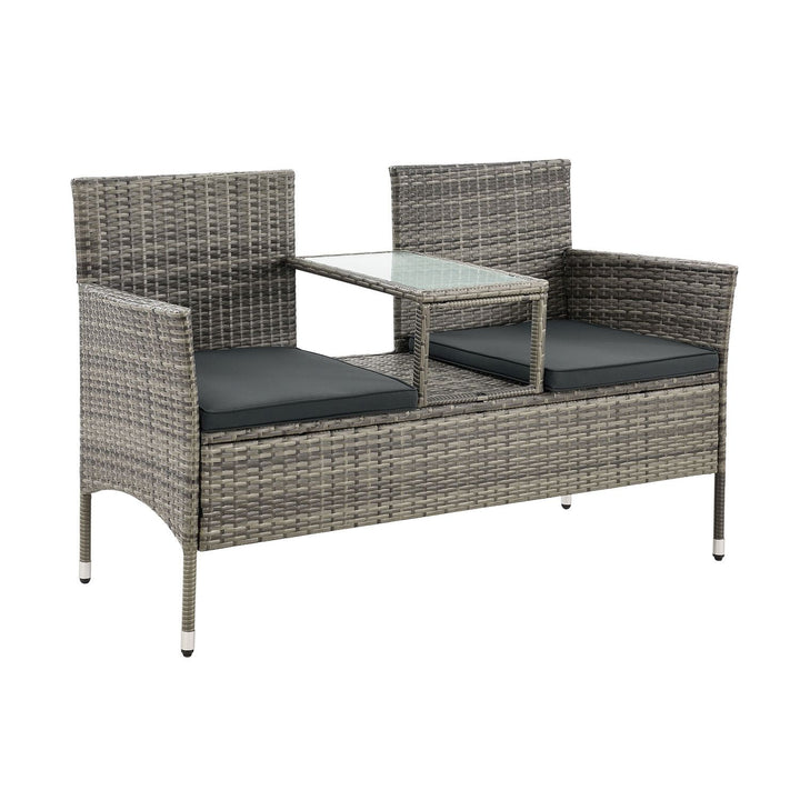 Banc de jardin en résine tressée Monaco