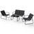 Ensemble de mobilier de jardin Genua 4 pièces avec table et banc