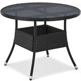 Table de jardin ronde en polyrotin Yoro