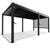 Lamellendach Tahiti 3 x 5,9 m inkl. 1x Seitenwand 3 m
