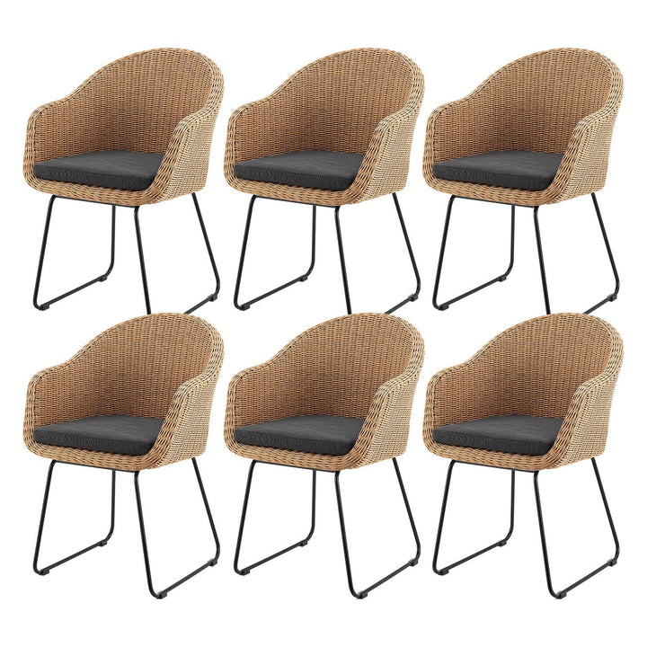 Chaise en rotin et osier Cody