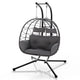 Fauteuil suspendu double en polyrotin Aria