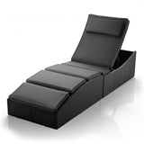 Chaise longue pliable en polyrotin Lamia