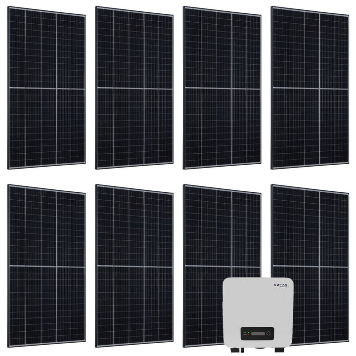 Solaranlage Set mit 8 Risen 400 W Solarpaneele & Wechselrichter