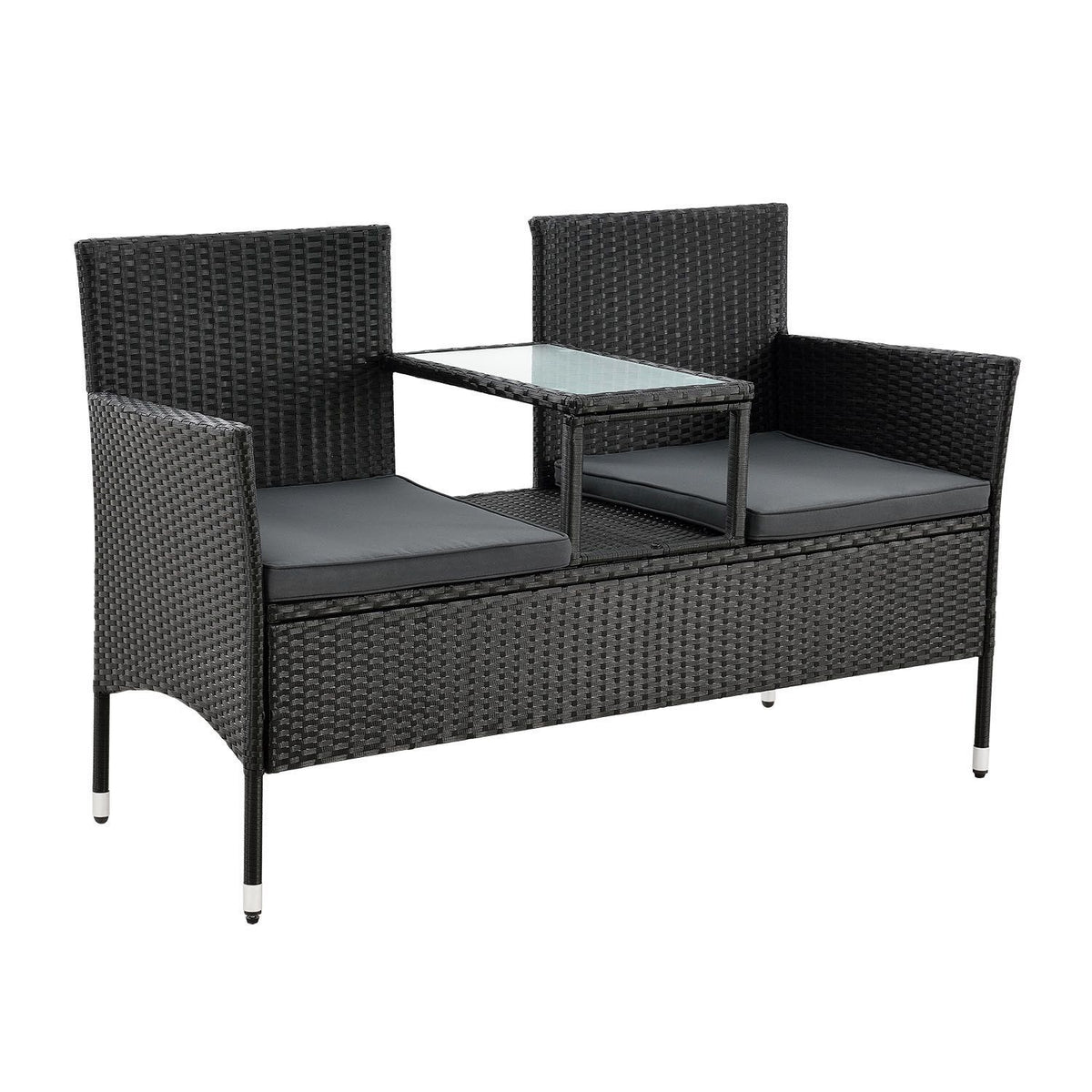 Banc de jardin en résine tressée Monaco