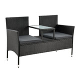 Banc de jardin en résine tressée Monaco