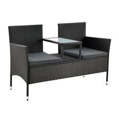 Banc de jardin en résine tressée Monaco