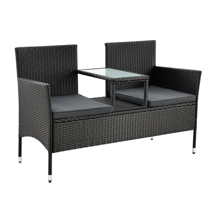Banc de jardin en résine tressée Monaco