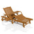 Chaise longue pliante de balcon SunScape en bois d'acacia
