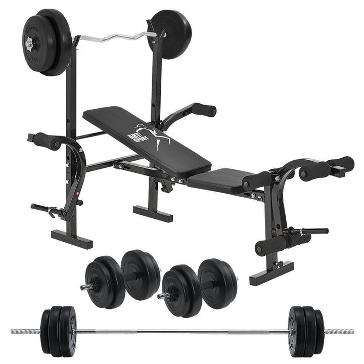Hantelbank mit Gewichten ProfiGym 1000