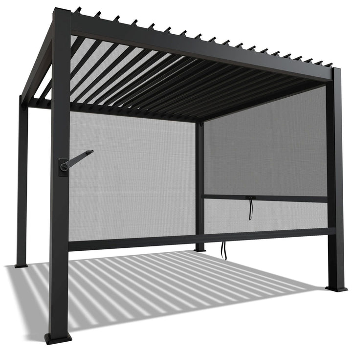 Lamellendach Tahiti 3 x 3 m inkl. 2x Seitenwand 3 m