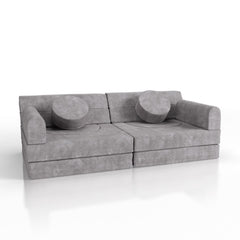 Kindersofa Kayo mit Cord Bezug & Kissen