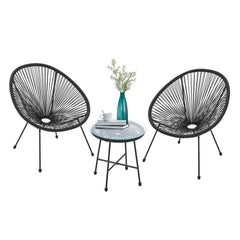 Ensemble de meubles de balcon Ostana 3 pièces