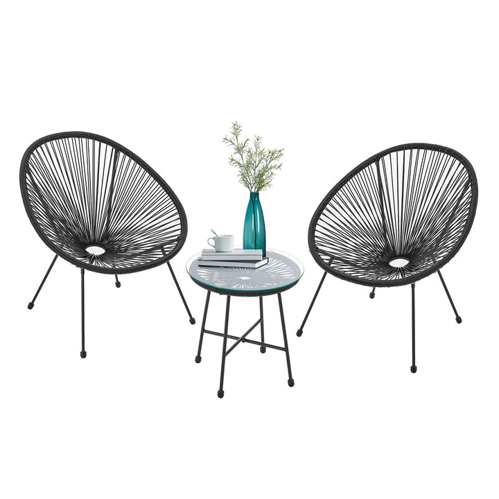 Ensemble de meubles de balcon Ostana 3 pièces