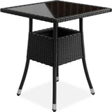 Table de jardin carrée en polyrotin Yoro