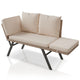 Polyrattan Multifunktionsbank Calvia Schwarz/Grau/Creme