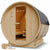 Sauna tonneau Spitzberg avec poêle de sauna