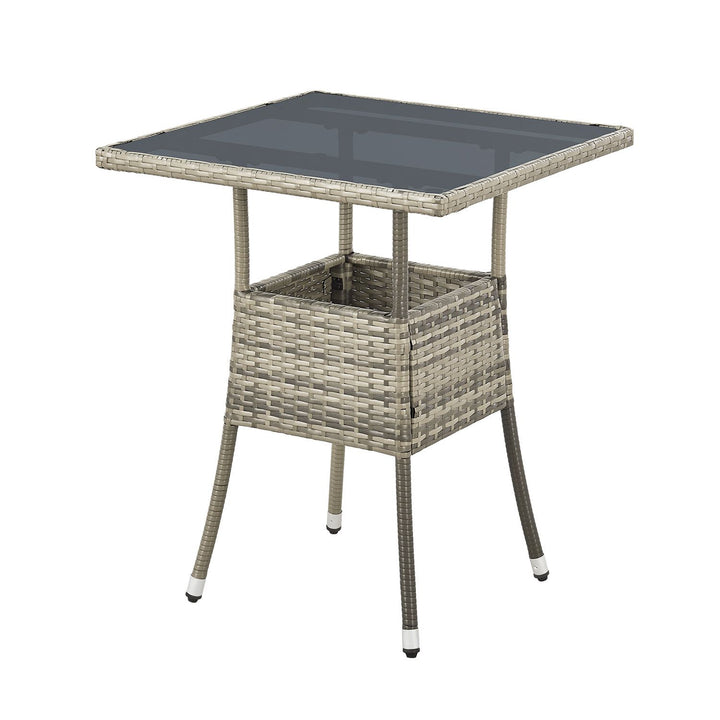 Eckiger Polyrattan Gartentisch Yoro
