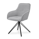 Chaise de salle à manger pivotante en velours Clyde