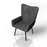 Fauteuil à oreilles avec tabouret Odense en option