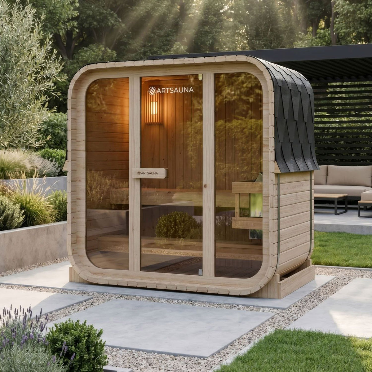 Sauna tonneau cubique Fjora M