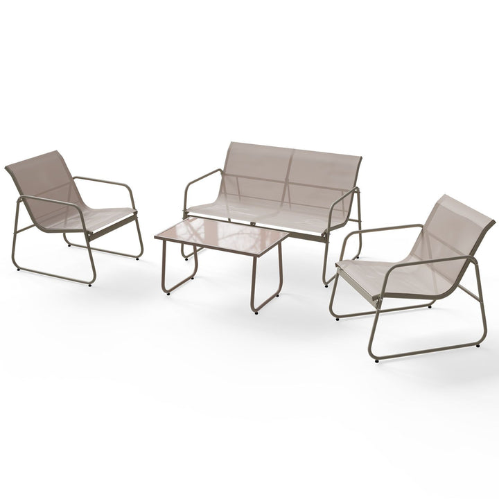 Ensemble de mobilier de jardin Genua 4 pièces avec table et banc