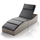 Chaise longue pliable en polyrotin Lamia