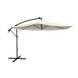 Parasol déporté à LED Brazil – avec manivelle et socle