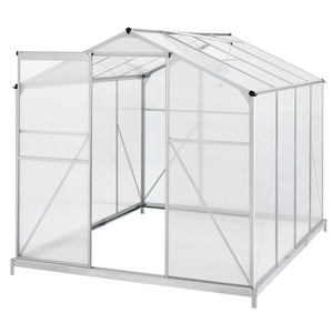 Serre en aluminium avec fondation