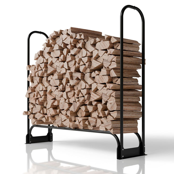 Kaminholzregal außen mit Abdeckung