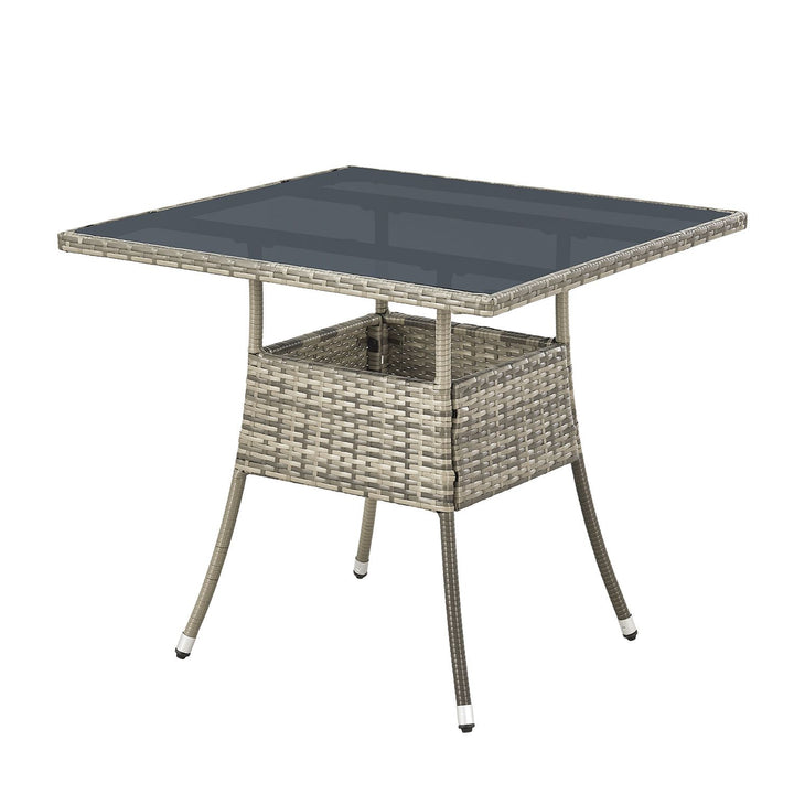 Eckiger Polyrattan Gartentisch Yoro