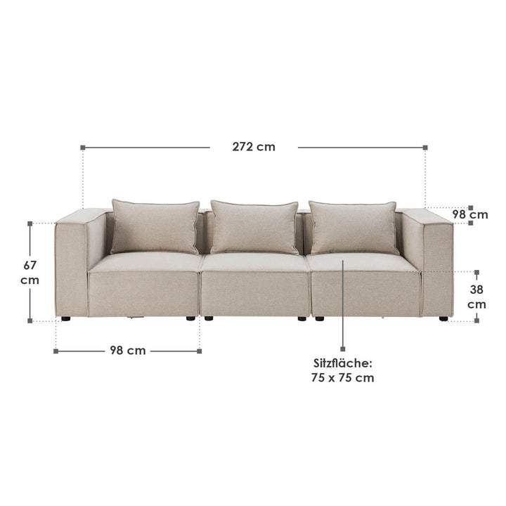 Canapé modulable Domas M - 3 places