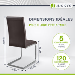Chaise cantilever Vegas avec cuir artificiel