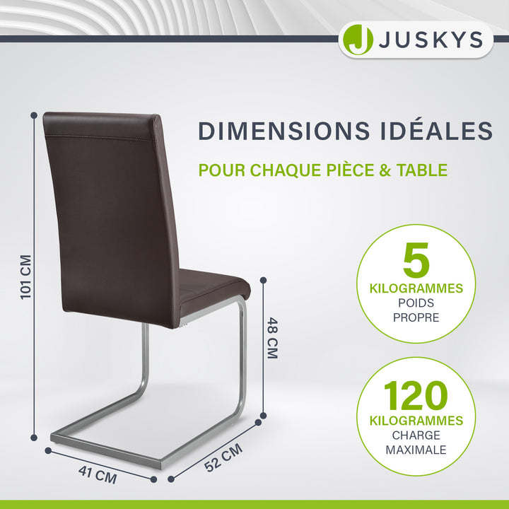 Chaise cantilever Vegas avec cuir artificiel