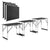 Table multifonctionnelle en aluminium en 3 parties