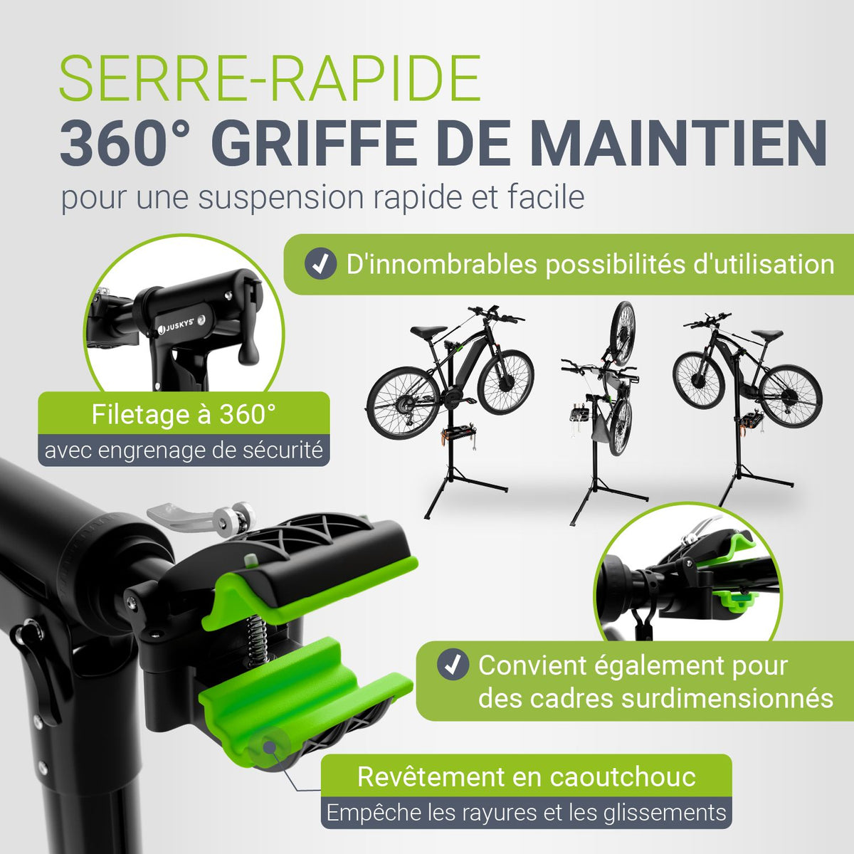 Support de réparation de vélo pliable