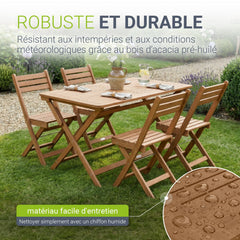Salon de jardin Rimini en bois d'acacia