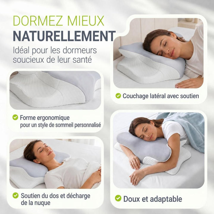 Oreiller cervical orthopédique en mousse à mémoire de forme