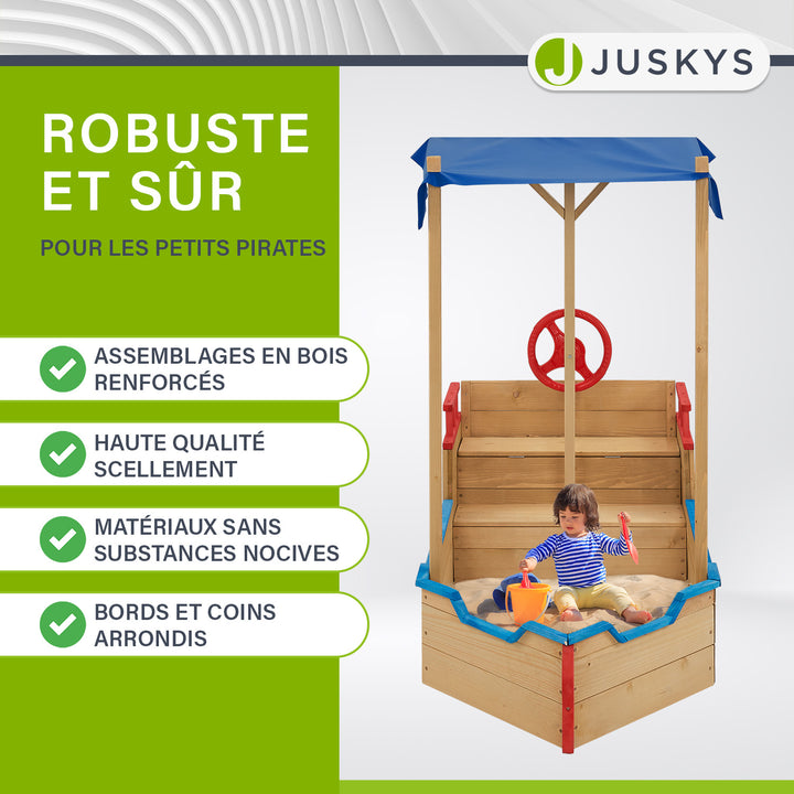 Bac à sable Captain Pit - Bateau pirate en bois