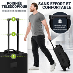 Ensemble de valises à roulettes de voyage Athènes