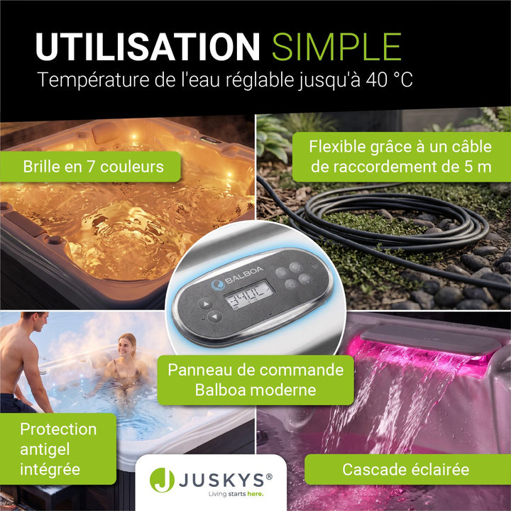 Spa extérieur Oasis Max – 5 places, 34 jets de massage et LED
