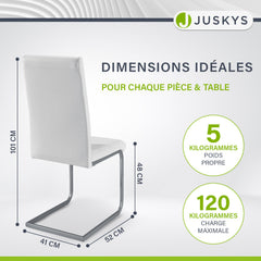 Chaise cantilever Vegas avec cuir artificiel
