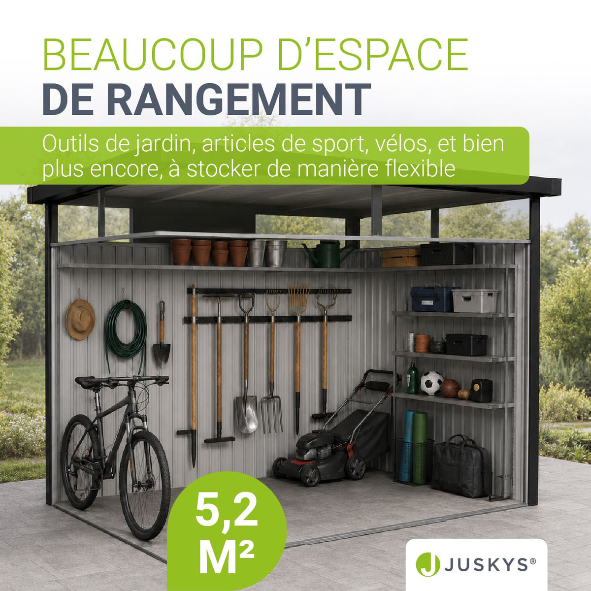 Abri de jardin en métal Lucerne